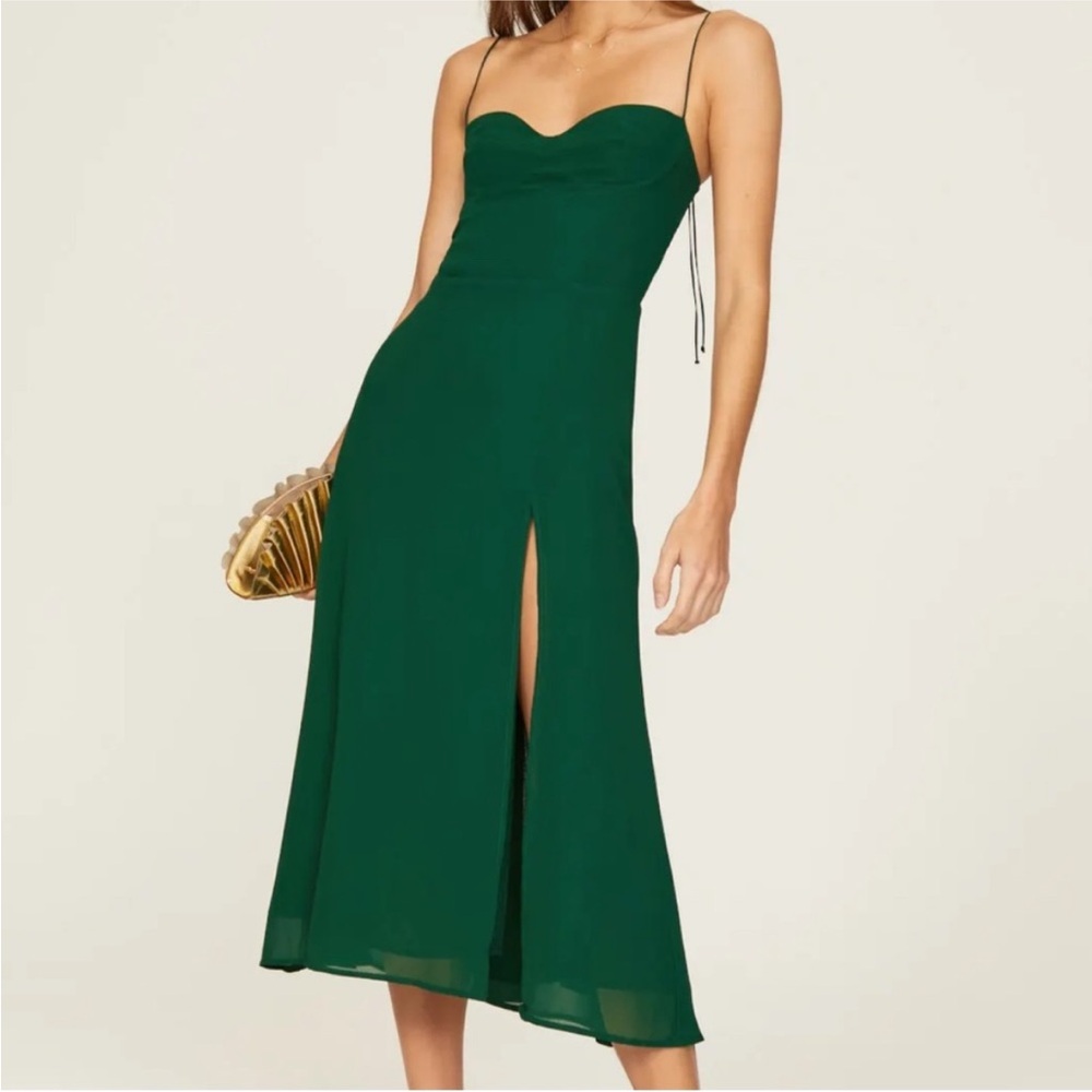 REFORMATION Juliette Dress Emerald Green